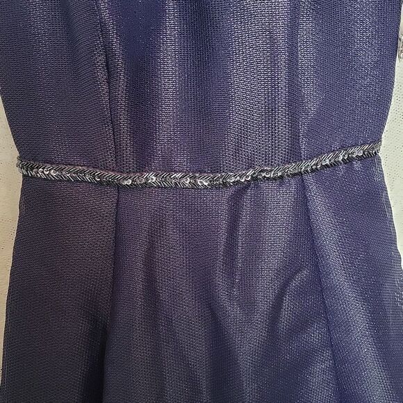 Aidan Mattox Twilight Blue Long Evening Gown Halter Maxi Dress, Size 0, NWT - Picture 7 of 14